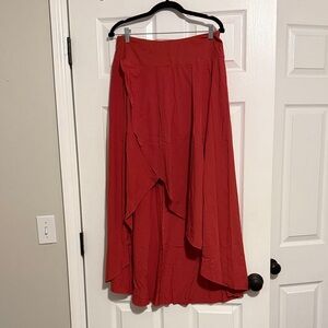 Women’s Flowing Red Maxi Skirt